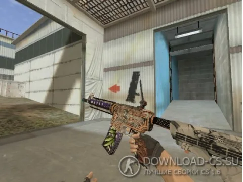 Модель HD M4A4 «Rage Of Gods» для CS 1.6