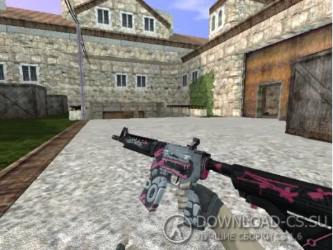Модель HD M4A4 «Woop Woop» для CS 1.6