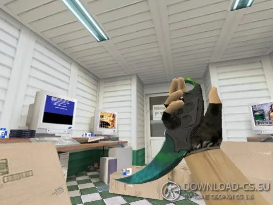 Модель ножа HD «Karambit | Gamma Doppler: Phase 3» для CS 1.6