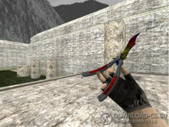 Модель ножа HD «Butterfly Knife | Marble Fade» для CS 1.6