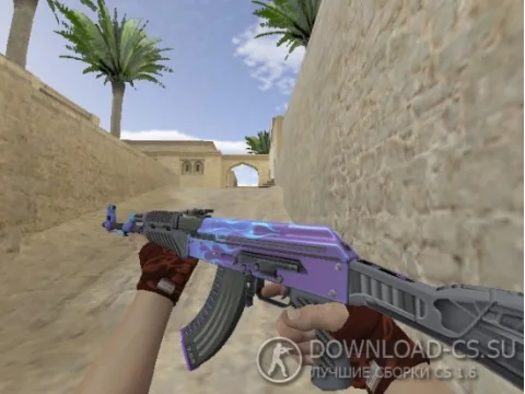 Модель HD AK-47 «Road Hog Purple» для CS 1.6