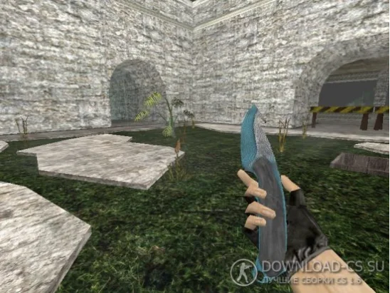 Модель ножа HD «Gut Knife | Bark Beetle Blue» для CS 1.6