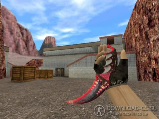 Модель ножа HD «Karambit | Dreamer Red» для CS 1.6