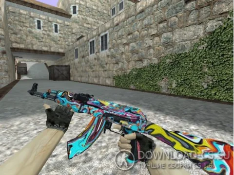 Модель HD AK-47 «Colorful Apocalypse» для CS 1.6