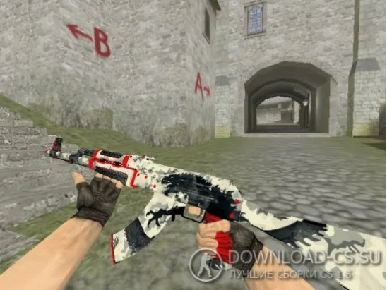 Модель HD AK-47 «WarZilla Red Rage» для CS 1.6