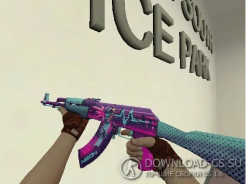 Модель HD AK-47 «Neon Rider IV» для CS 1.6