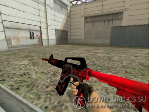 Модель HD M4A1-S «Black Death» для CS 1.6