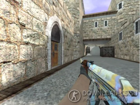 Модель AK-47 «Поверхностная закалка — Case Hardened» для CS 1.6