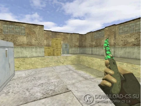 Модель ножа HD «Flip Knife | Skull Pattern» для CS 1.6