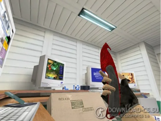 Модель ножа HD «Gut Knife | Ruby Red» для CS 1.6