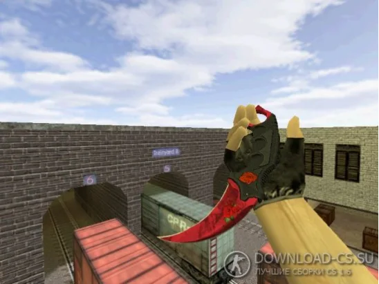 Модель ножа HD «Karambit | Blossoming Rose» для CS 1.6