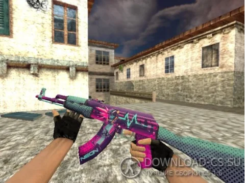 Модель HD AK-47 «Neon Rider IV v2» для CS 1.6