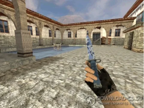 Модель ножа HD «Bayonet | Bright Water» для CS 1.6