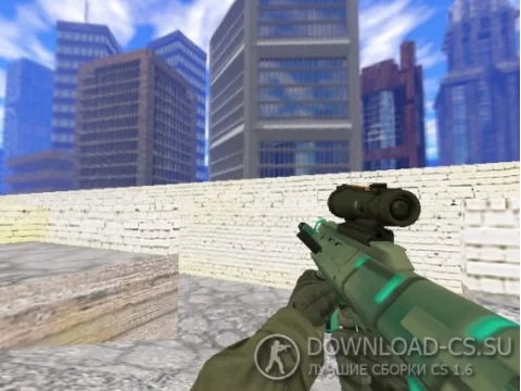 Модель Aug «Blue Metal — Синий металл» для CS 1.6