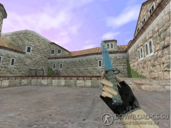 Модель ножа HD «Bayonet | Bark Beetle Blue» для CS 1.6