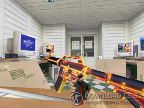 Модель HD M4A1-S «Heat» для CS 1.6