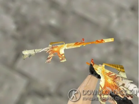 Модель M4A1 «Dragon Lore» для CS 1.6