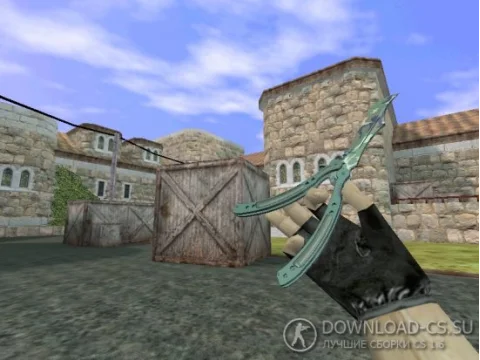 Модель ножа HD «Нож-бабочка | Северный лес» для CS 1.6