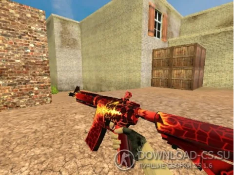 Модель HD M4A4 «Burn Out» для CS 1.6