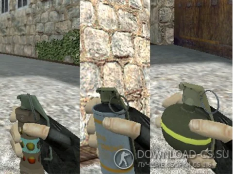 Пак моделей гранат из CS:GO для CS 1.6
