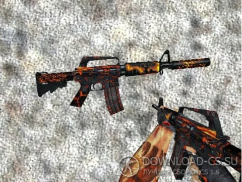 Модель M4A1 «Fire» для CS 1.6