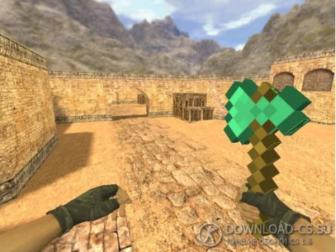 Модель ножа «Топор из Minecraft» для CS 1.6