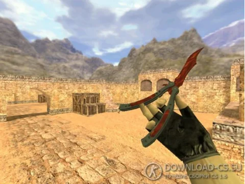 Модель ножа HD «Butterfly Knife | Blaze» для CS 1.6