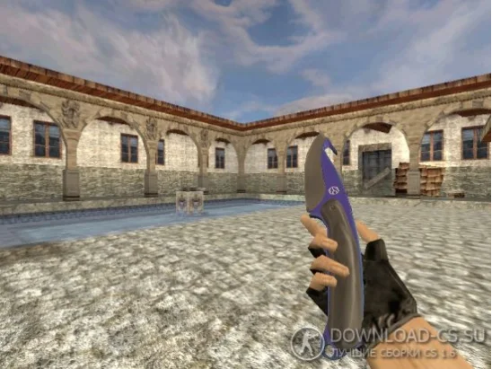 Модель ножа HD «Gut Knife | Automatic Blue» для CS 1.6