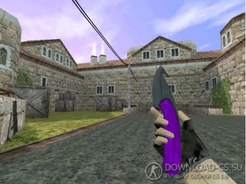 Модель ножа HD «Gut Knife | Ultraviolet» для CS 1.6