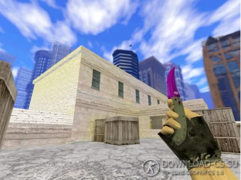 Модель ножа HD «Flip Knife | Purple Oil» для CS 1.6