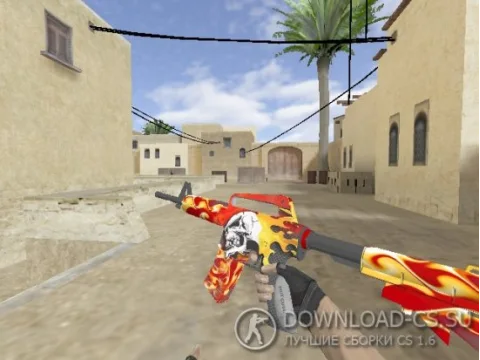 Модель HD M4A1-S «Hot Custard» для CS 1.6