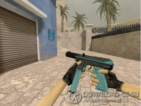 Модель HD Tec-9 «Tread Blue» для CS 1.6