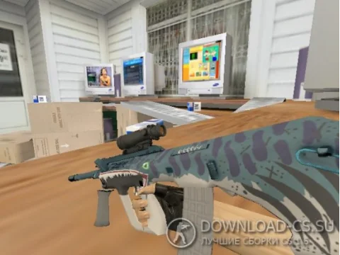 Модель HD AUG «Piranha» для CS 1.6