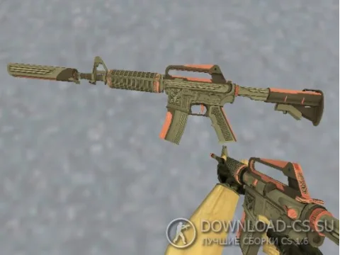 Модель HD M4A1 «Thundering Red» для CS 1.6