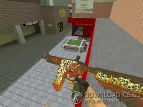 Модель HD M4A4 «Hellfire» для CS 1.6