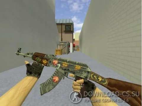 Модель HD AK-47 «Cartel» с наклейками для CS 1.6