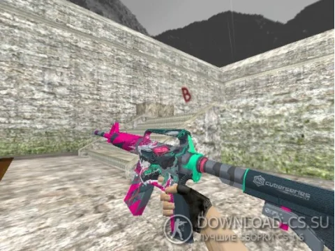Модель HD M4A1-S «Cyberseries» для CS 1.6