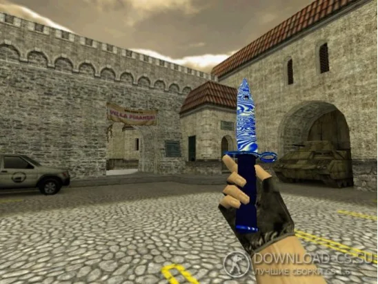 Модель ножа HD «M9 Bayonet | Damascus Steel Blue» для CS 1.6