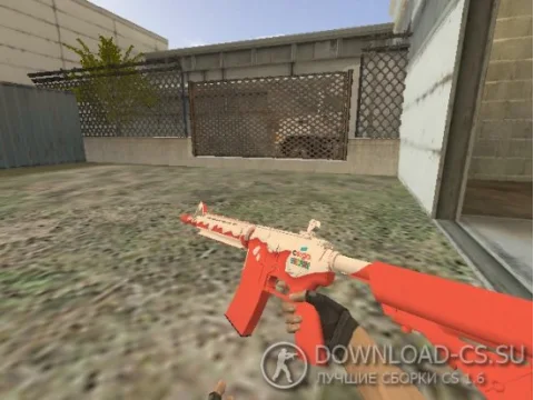 Модель HD M4A4 «Guntime Kinder» для CS 1.6