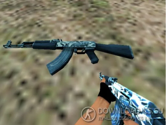 Модель AK-47 «Арктика Лед» для CS 1.6