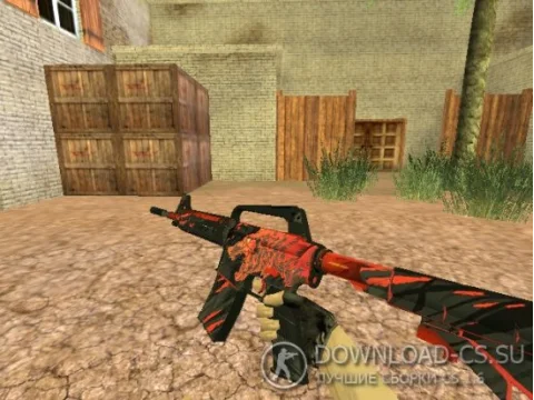 Модель HD M4A1-S «Вой» с анимацией осмотра для CS 1.6
