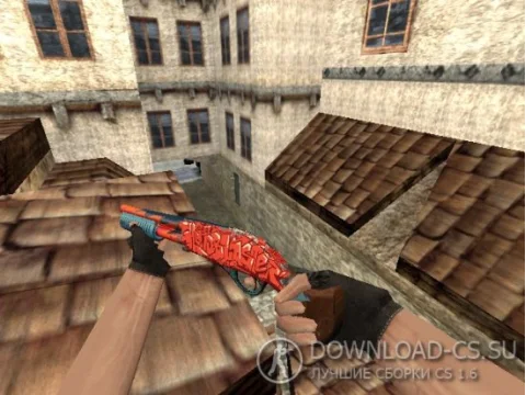Модель HD Sawed-Off «Ghetto Blaster: Blue Magic» для CS 1.6