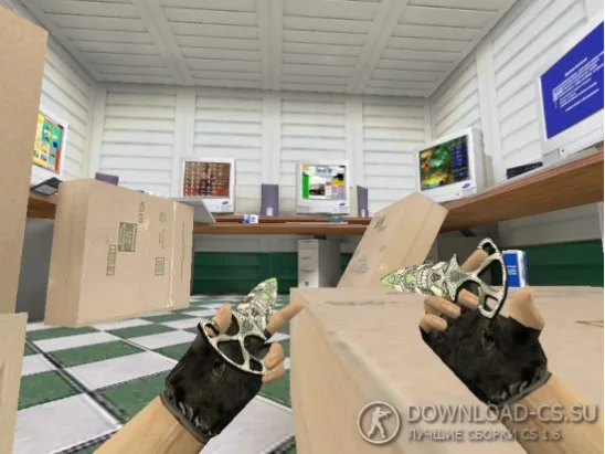 Модель ножа HD «Shadow Daggers | Cybernetic» для CS 1.6
