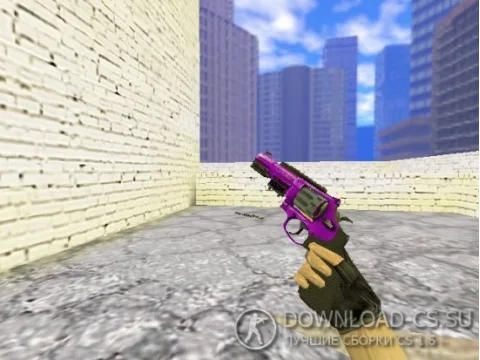 Модель HD R8 Revolver «Purple Oil» для CS 1.6