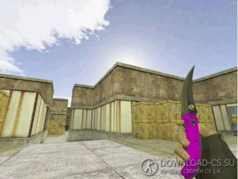 Модель ножа HD «Flip Knife | Ultraviolet» для CS 1.6