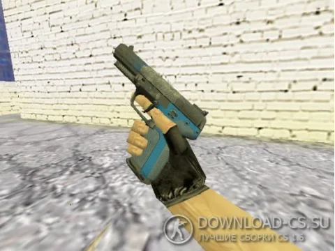 Модель HD Five-Seven «Bark Beetle Blue» для CS 1.6