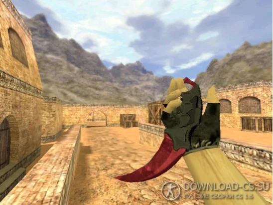 Модель ножа HD «Karambit | Gamma Doppler: Ruby» для CS 1.6