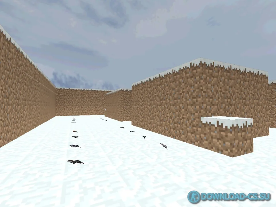 Карта fy_minecraftworld_winter для КС 1.6