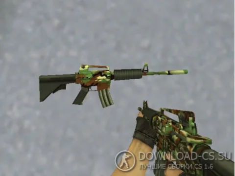Модель M4A1 «Лесной камуфляж» для CS 1.6