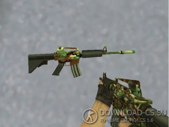 Модель M4A1 «Лесной камуфляж» для CS 1.6